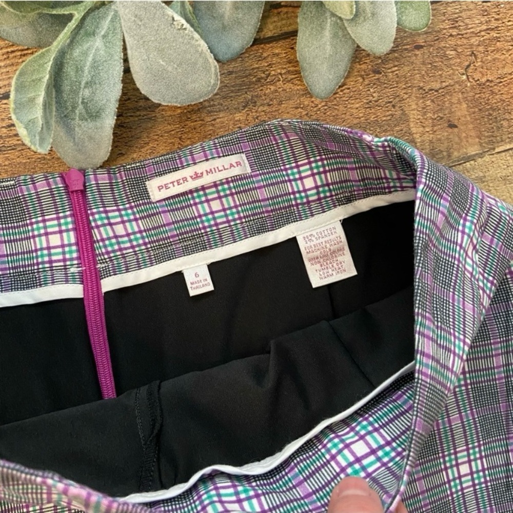 Peter Millar Skort Like New Oxford Purple Plaid - image 5